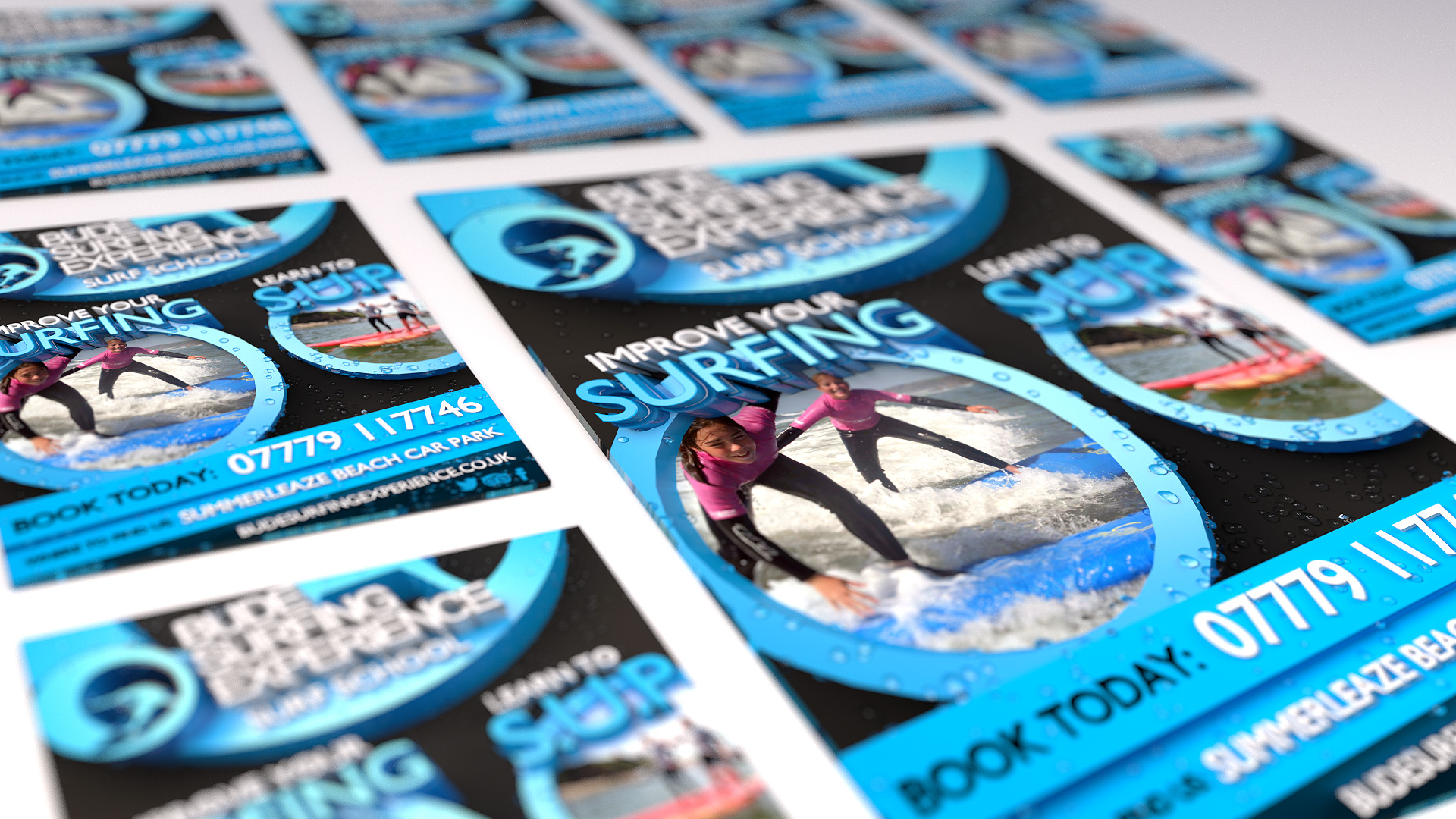 3D Advert Design for Bude Surfing Experience in Bude