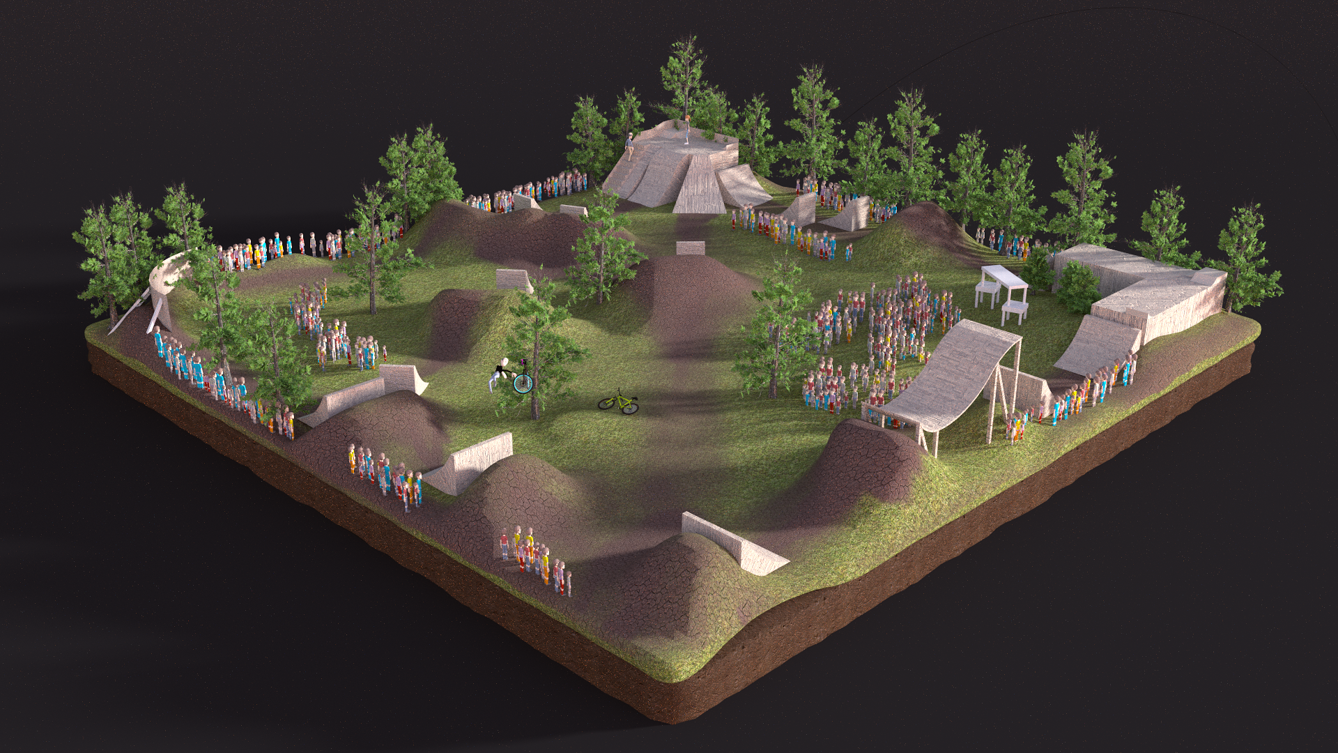 3D Course Design of Freeride Mountain Bike World Tour at Leopallooza