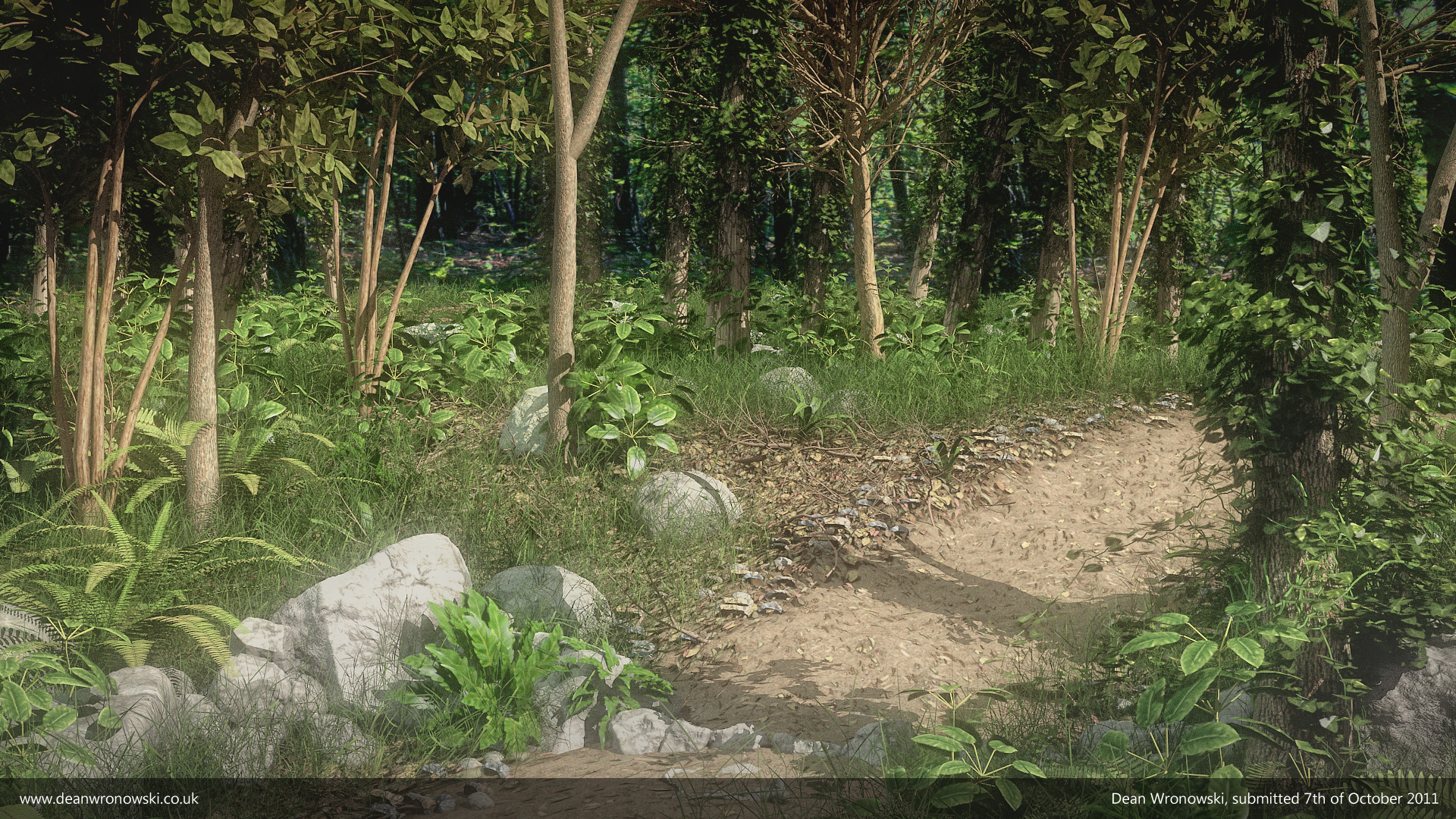 3D Forest Scene Based on the TV Series Lost