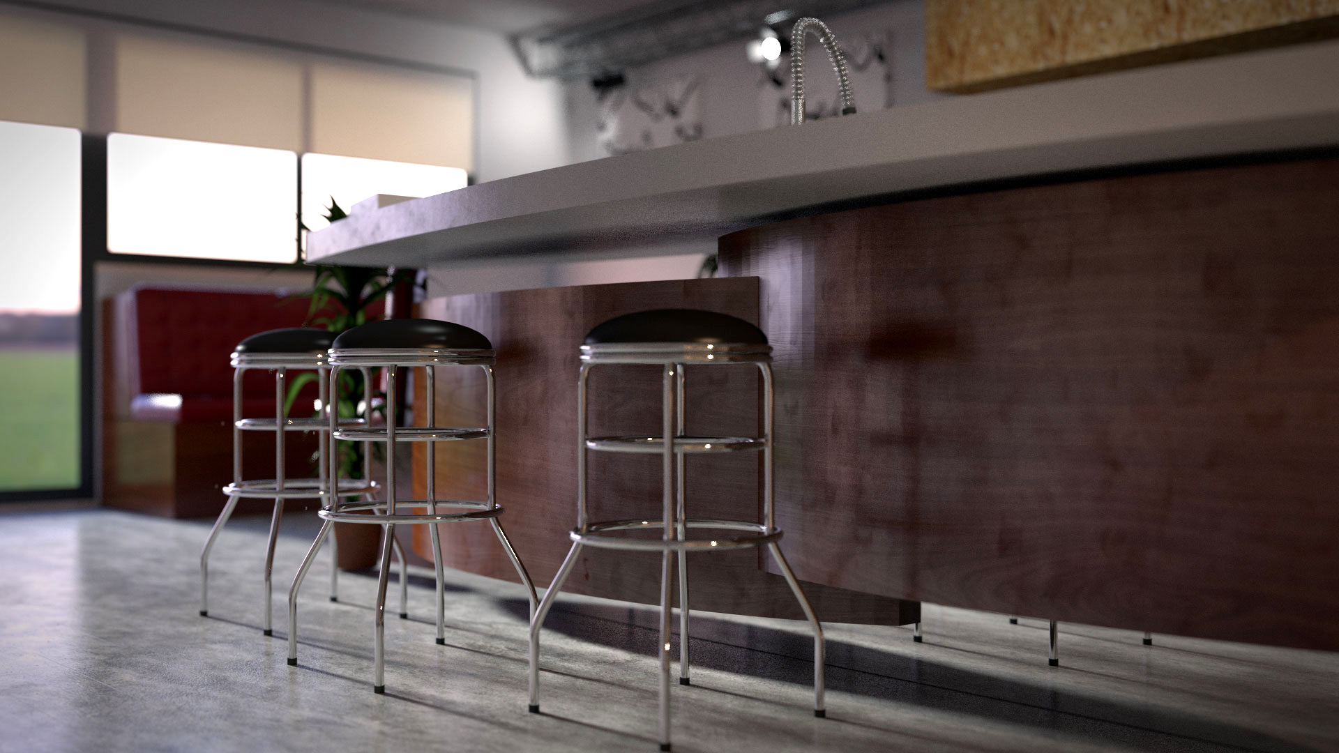 3D Kitchen Visualisation for NineDesign in Bude, Cornwall