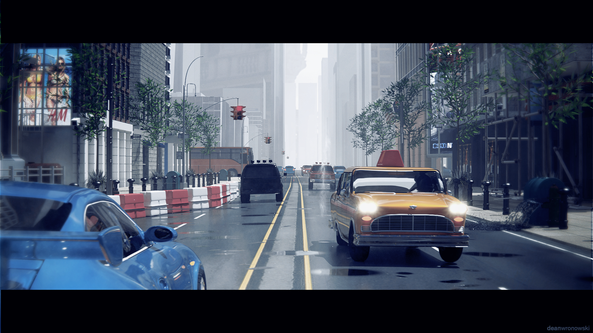 3D Photo Realistic Manhattan Visualisation Of New York in United States Of America