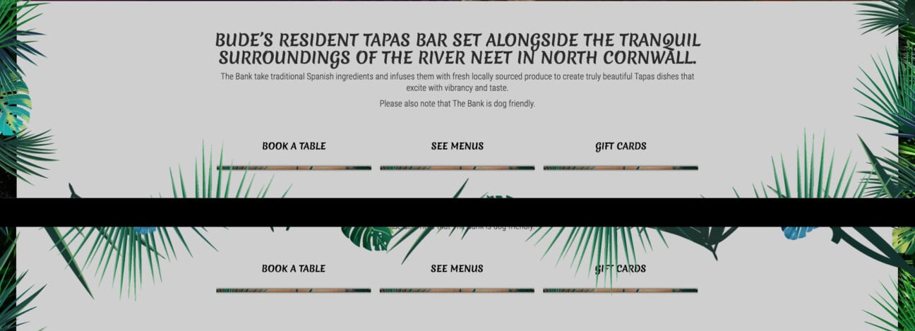 Animated Jungle/Forestry Website for The Bank at Bude, part 2 of 4