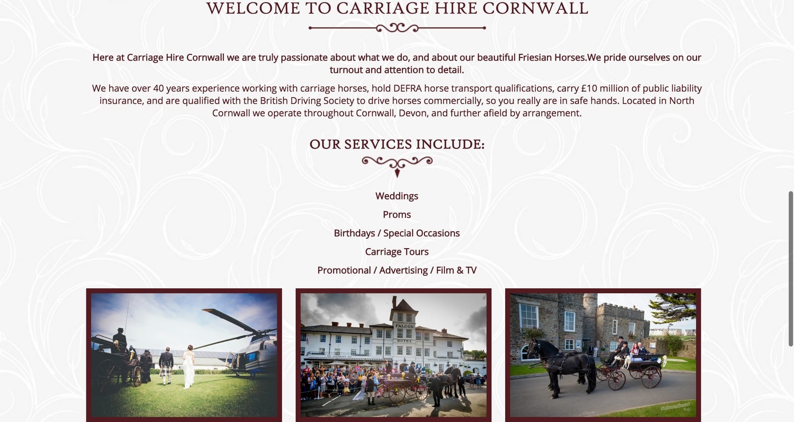 Bespoke Booking System & Website for Cornwall Carriages, part 2 of 3