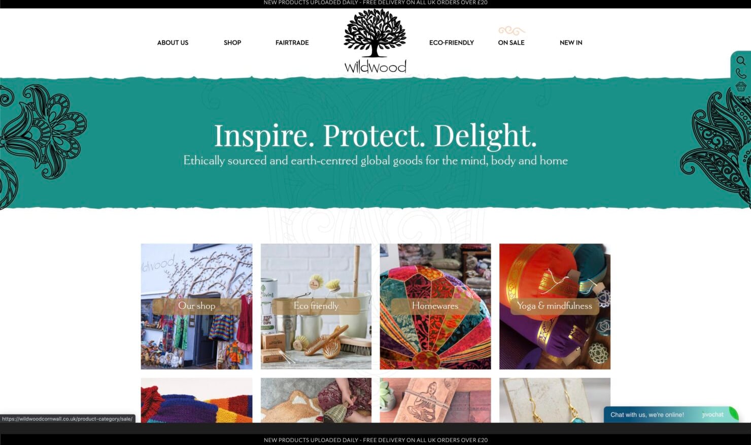 Bespoke Bude Website Design for Wildwood Cornwall, part 1 of 3