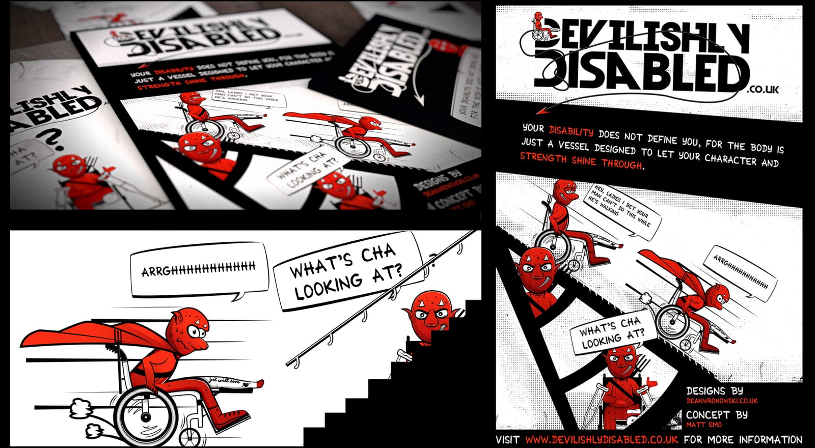 Character Illustrations and Website Design For Devilishly Disabled, part 1 of 5
