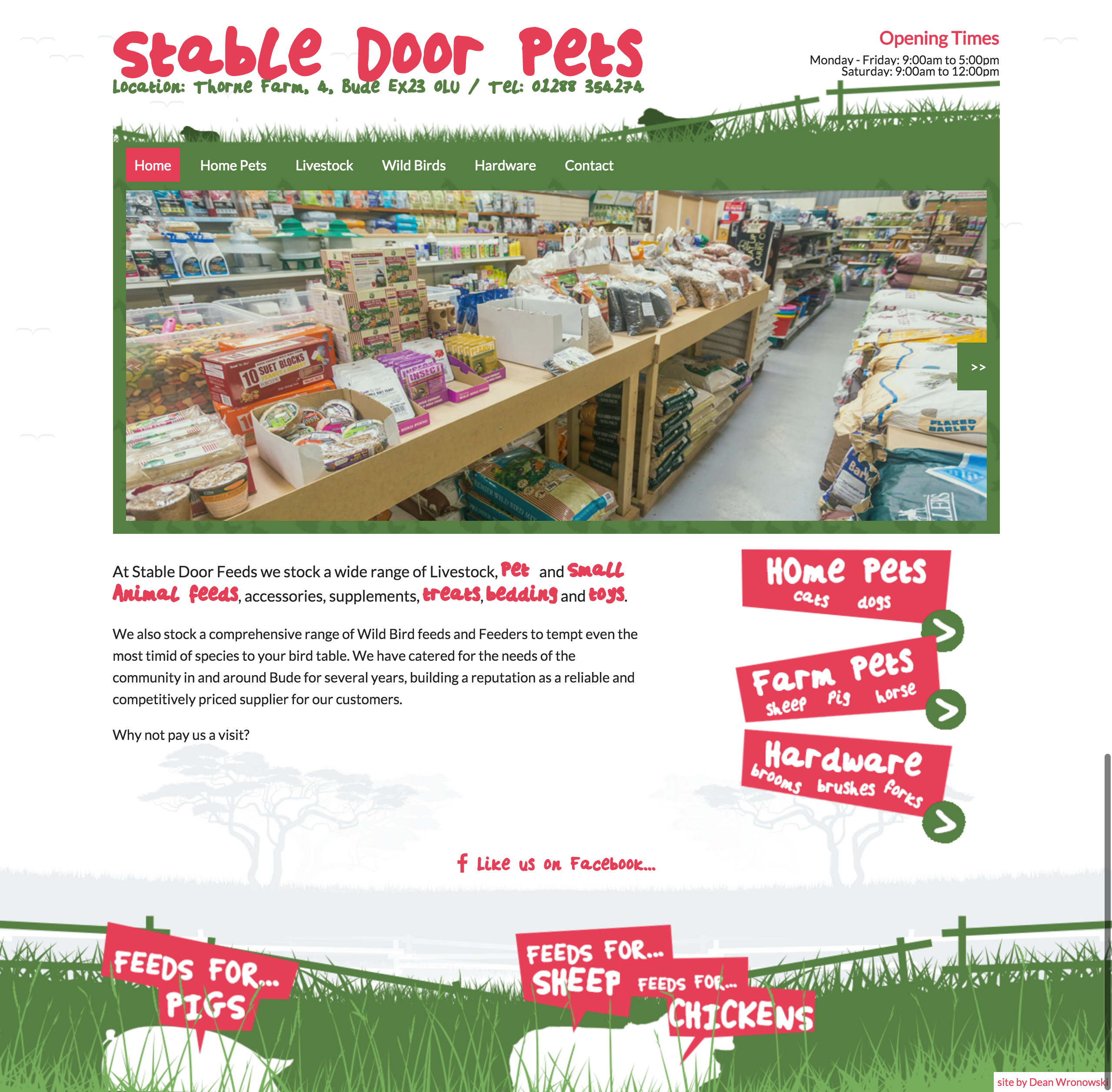 Animated Website for Stable Door Pets in Bude, Cornwall