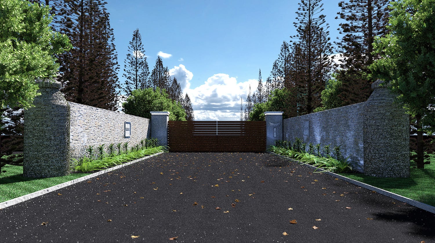External Landscape CGI Visualisation for a Modern House in Cornwall, part 1 of 2