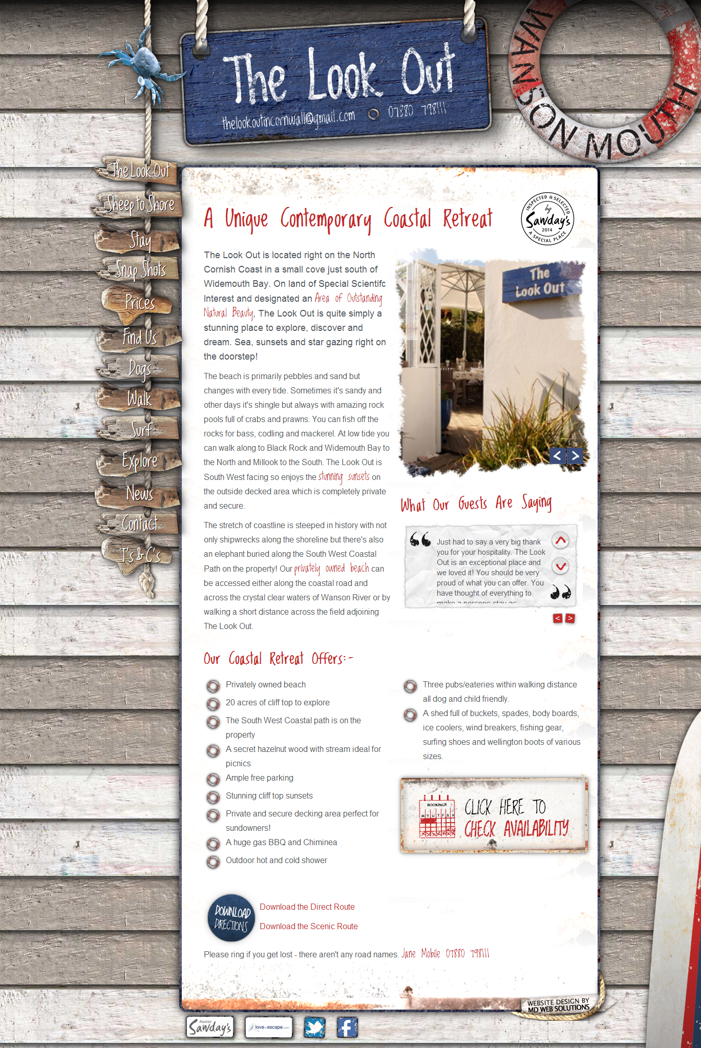 Graphical Website Design and Development for A Luxury Coastal Retreat near Bude