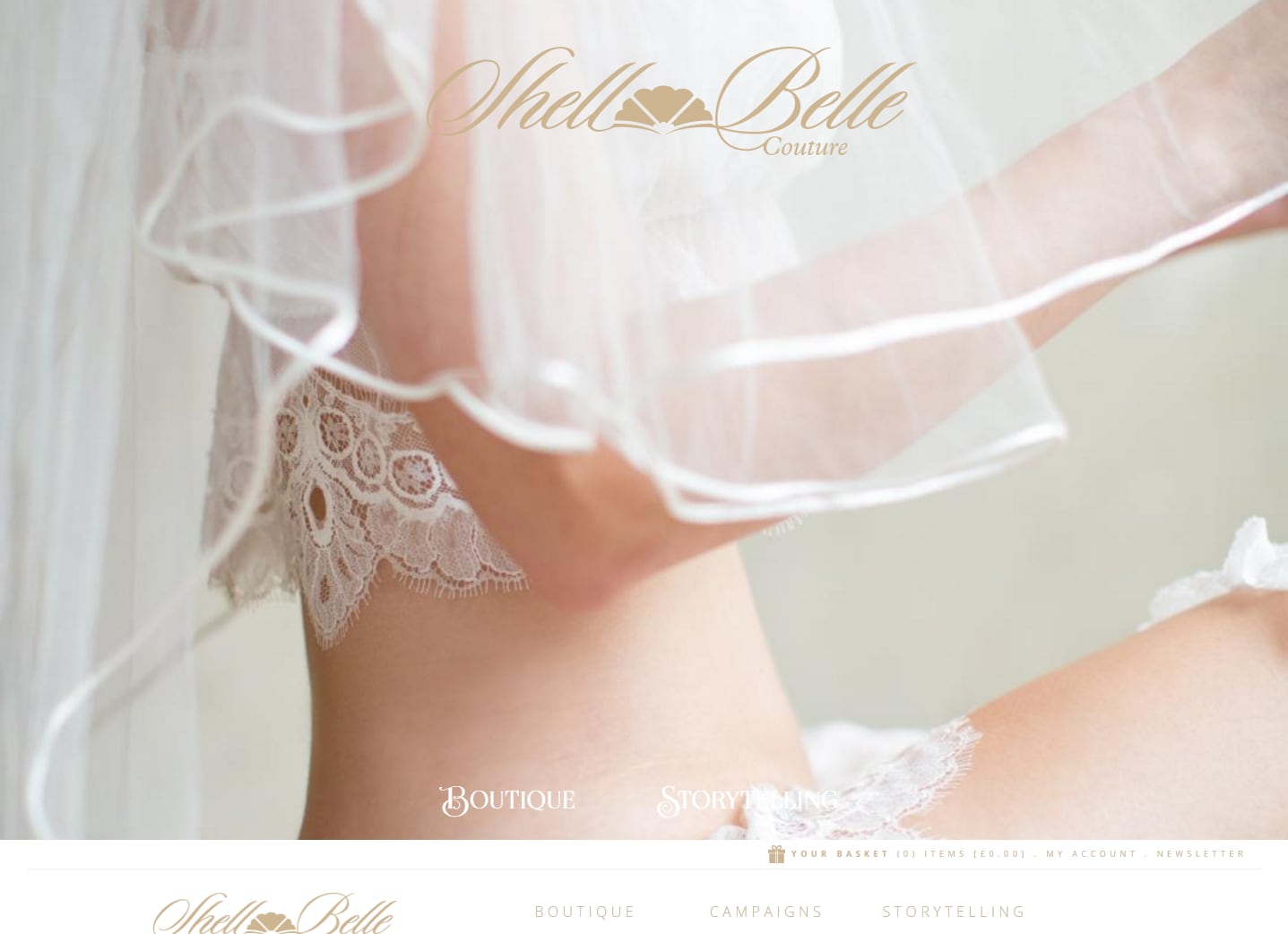 Magento Ecommerce Website for Shell Belle Couture, Cornwall, part 1 of 2