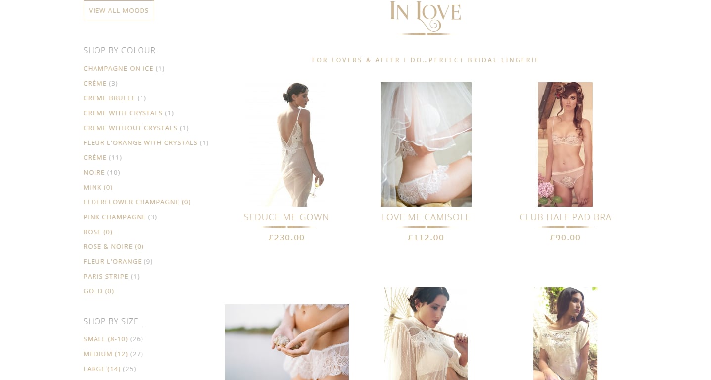 Magento Ecommerce Website for Shell Belle Couture, Cornwall, part 2 of 2