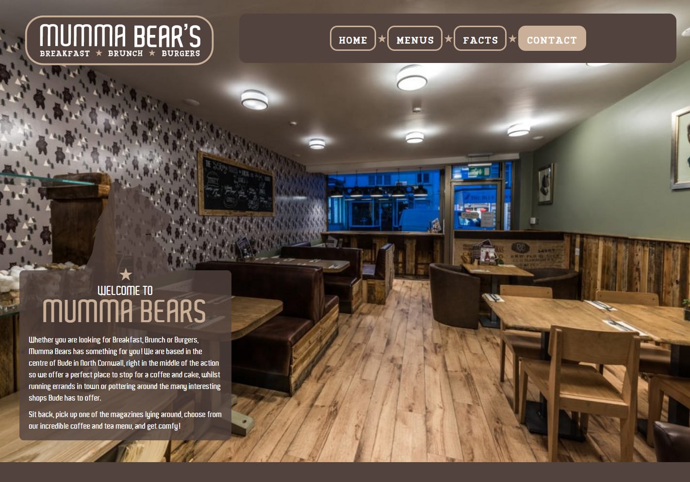 New Website for a Local Restaurant in Bude – Mumma Bears, part 1 of 2