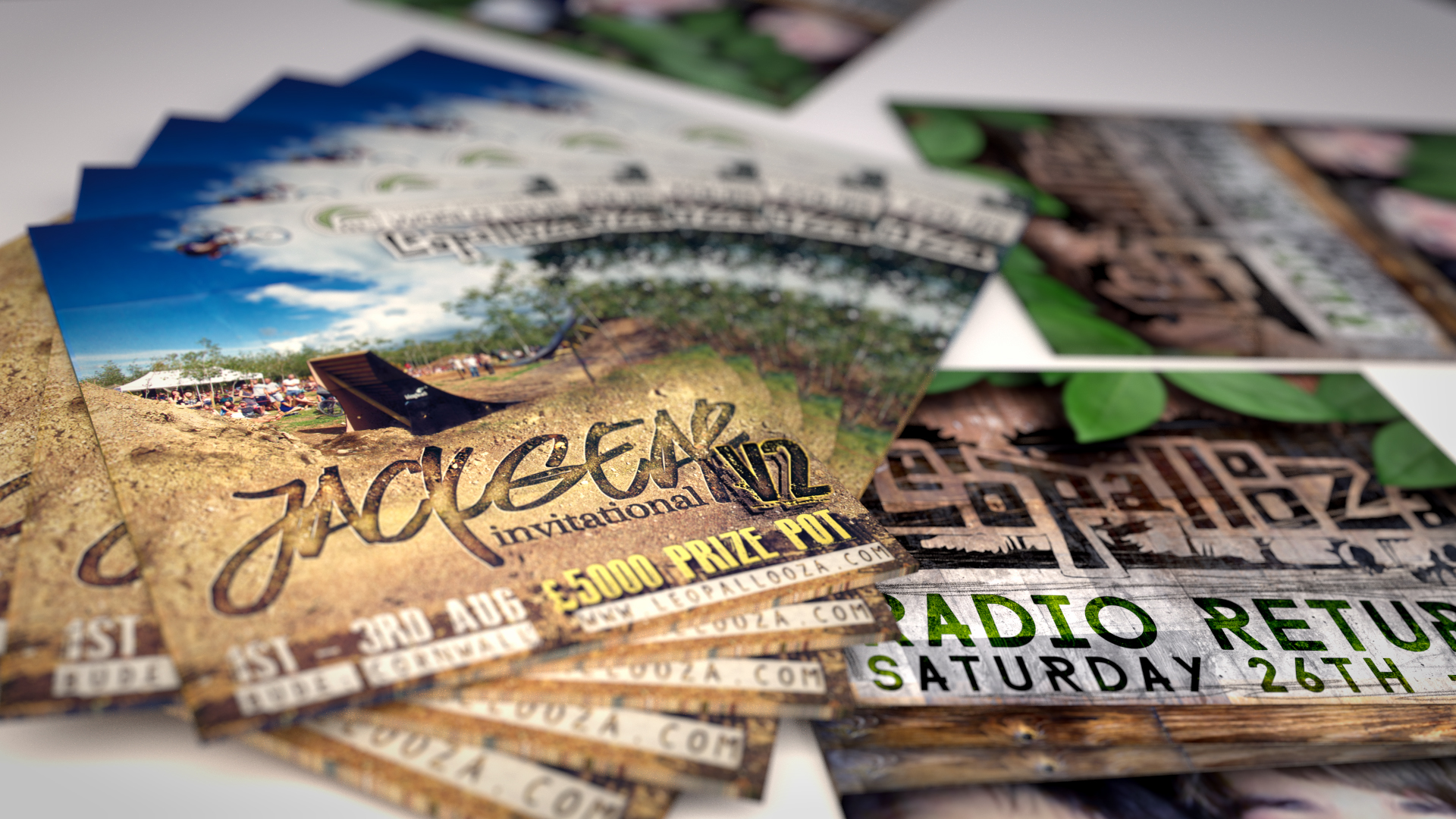 Poster Designs for Leopallooza in Bude, Cornwall