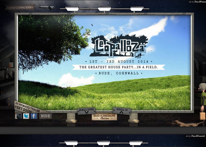 Responsive WordPress Website Design and Development for Leopallooza in Cornwall, part 1 of 3