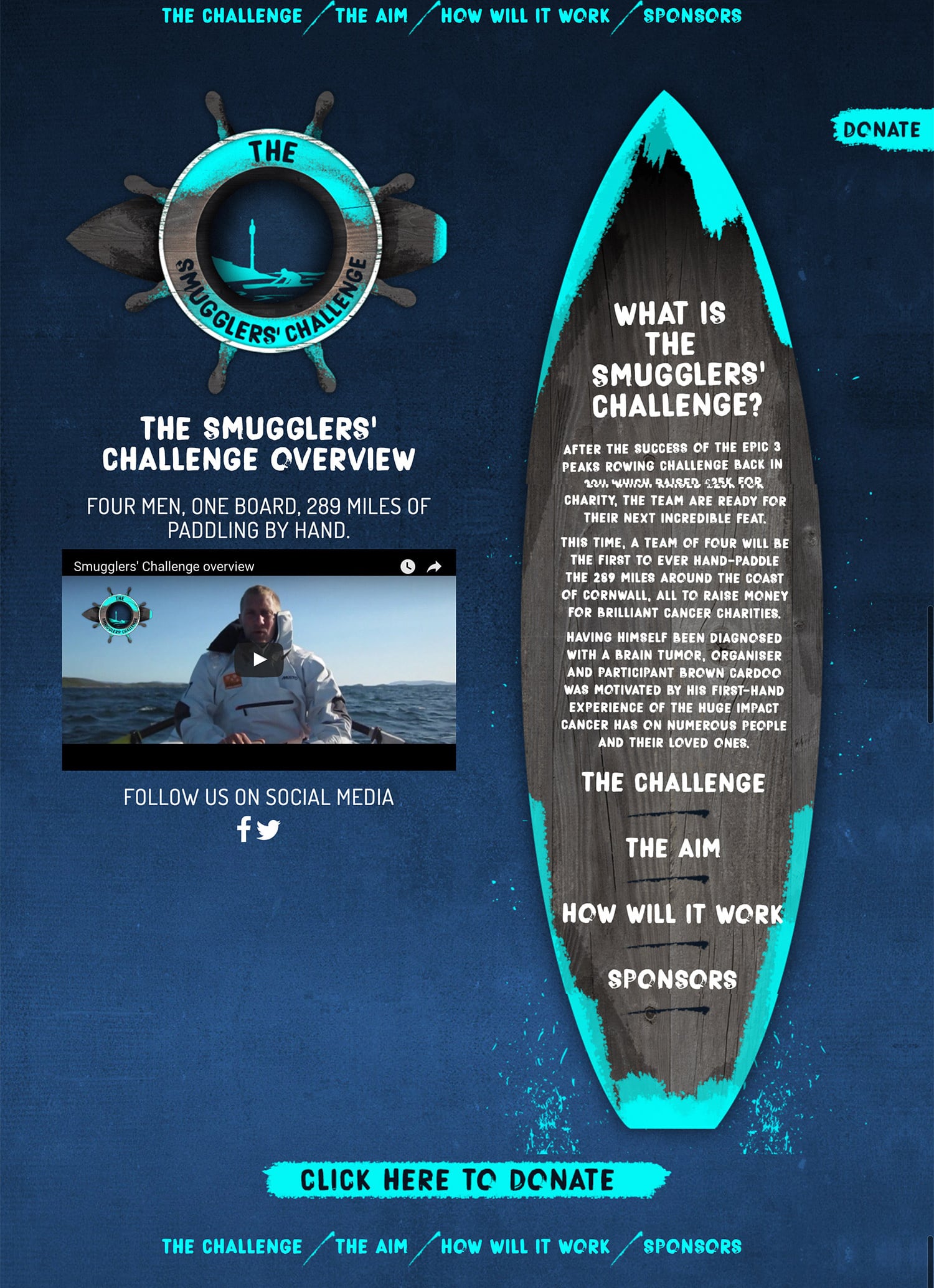 The Smugglers Challenge – Branding/Print Materials and Animated Website, part 1 of 2
