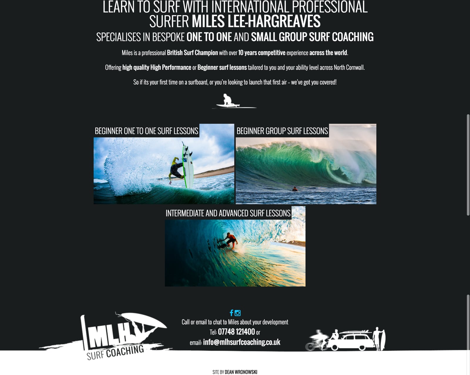 Website Design for International Surfer in Cornwall, part 2 of 2